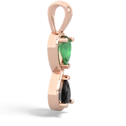 Emerald Infinity 14K Rose Gold pendant P5050