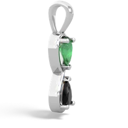 Emerald Infinity 14K White Gold pendant P5050