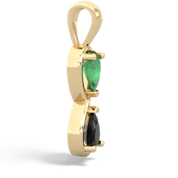 Emerald Infinity 14K Yellow Gold pendant P5050