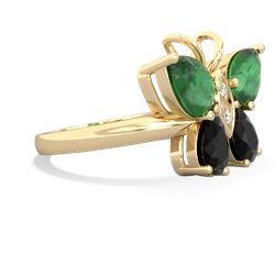 Emerald Butterfly 14K Yellow Gold ring R2215