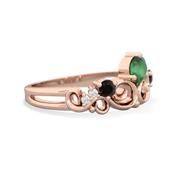 Emerald Crown Keepsake 14K Rose Gold ring R5740