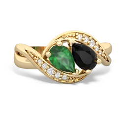 Emerald Summer Winds 14K Yellow Gold ring R5342