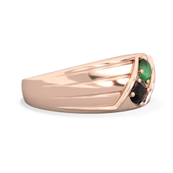 Emerald Men's Streamline 14K Rose Gold ring R0460