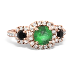 Emerald Regal Halo 14K Rose Gold ring R5350