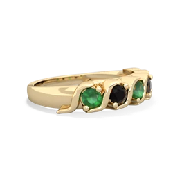 Emerald Anniversary Band 14K Yellow Gold ring R2089