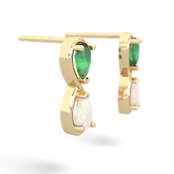 Emerald Infinity 14K Yellow Gold earrings E5050