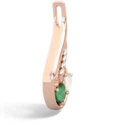 Emerald Keepsake Curves 14K Rose Gold pendant P5450