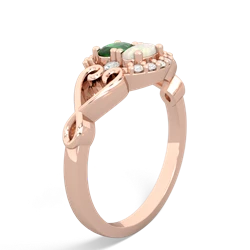 Emerald Love Nest 14K Rose Gold ring R5860