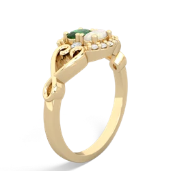 Emerald Love Nest 14K Yellow Gold ring R5860