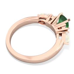 Emerald 6Mm Round Eternal Embrace Engagement 14K Rose Gold ring R2005