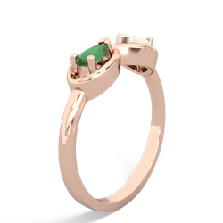 Emerald Infinity 14K Rose Gold ring R5050