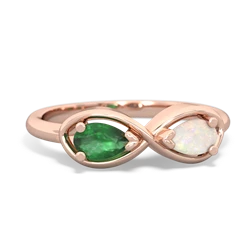 Emerald Infinity 14K Rose Gold ring R5050