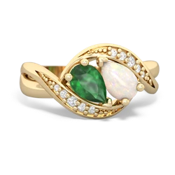 Emerald Summer Winds 14K Yellow Gold ring R5342