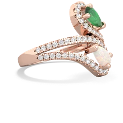 Emerald Diamond Dazzler 14K Rose Gold ring R3000