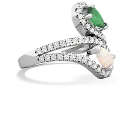 Emerald Diamond Dazzler 14K White Gold ring R3000