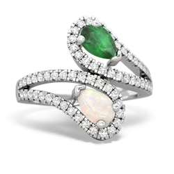 Emerald Diamond Dazzler 14K White Gold ring R3000