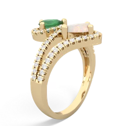 Emerald Diamond Dazzler 14K Yellow Gold ring R3000