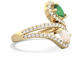 Emerald Diamond Dazzler 14K Yellow Gold ring R3000