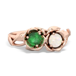 Emerald Rose Garden 14K Rose Gold ring R5510