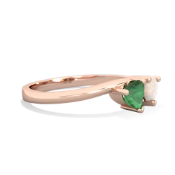 Emerald Sweethearts 14K Rose Gold ring R5260