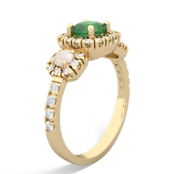 Emerald Regal Halo 14K Yellow Gold ring R5350