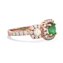 Emerald Regal Halo 14K Rose Gold ring R5350