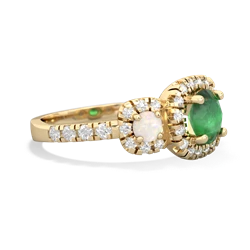 Emerald Regal Halo 14K Yellow Gold ring R5350