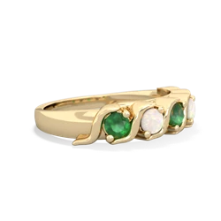 Emerald Anniversary Band 14K Yellow Gold ring R2089