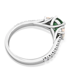 Emerald Pave Trellis 14K White Gold ring R5500