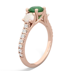 Emerald Pave Trellis 14K Rose Gold ring R5500