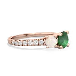 Emerald Pave Trellis 14K Rose Gold ring R5500