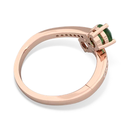 Emerald Channel Set Two Stone 14K Rose Gold ring R5303