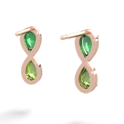 Emerald Infinity 14K Rose Gold earrings E5050