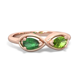 Emerald Infinity 14K Rose Gold ring R5050