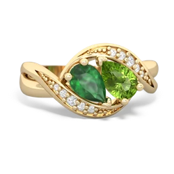 Emerald Summer Winds 14K Yellow Gold ring R5342