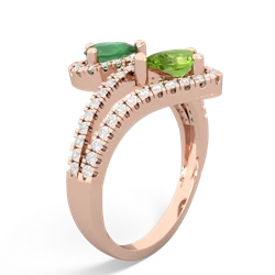 Emerald Diamond Dazzler 14K Rose Gold ring R3000