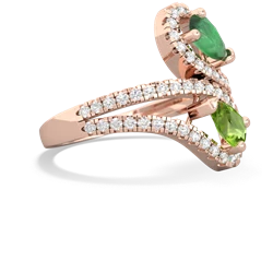 Emerald Diamond Dazzler 14K Rose Gold ring R3000