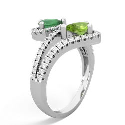 Emerald Diamond Dazzler 14K White Gold ring R3000