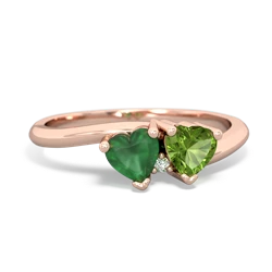 Emerald Sweethearts 14K Rose Gold ring R5260