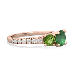 Emerald Pave Trellis 14K Rose Gold ring R5500