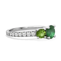 Emerald Pave Trellis 14K White Gold ring R5500