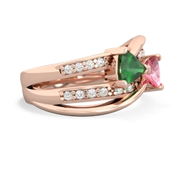 Emerald Bowtie 14K Rose Gold ring R2360