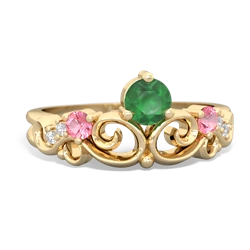 Emerald Crown Keepsake 14K Yellow Gold ring R5740