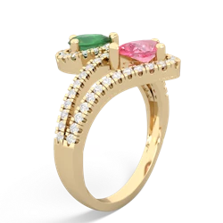 Emerald Diamond Dazzler 14K Yellow Gold ring R3000