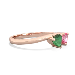 Emerald Sweethearts 14K Rose Gold ring R5260