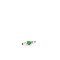 Thumbnail for Emerald Engagement 14K White Gold ring R2002 - profile view