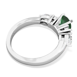 Thumbnail for Emerald Engagement 14K White Gold ring R2002 - front view