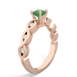 Thumbnail for Emerald Infinity Engagement 14K Rose Gold ring R26315RD - side view