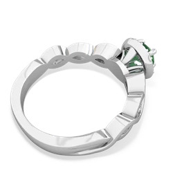 Thumbnail for Emerald Infinity Engagement 14K White Gold ring R26315RH - front view