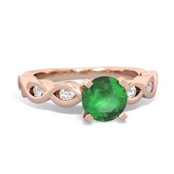 Thumbnail for Emerald Infinity Engagement 14K Rose Gold ring R26316RD - top view